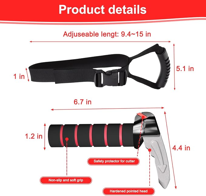 Shouken 3 in 1 Car Door Handle for Elderly-Car Handle Assist - Vehicle Support - Standing Mobility Aid Tool -Door Latch for Seniors