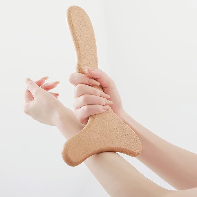 Komogir Wood Therapy Massage Tool Wooden Lymphatic Drainage Massager Body Sculpting Tools for Maderoterapy,Gua Sha,Muscle Release-11 * 6inches