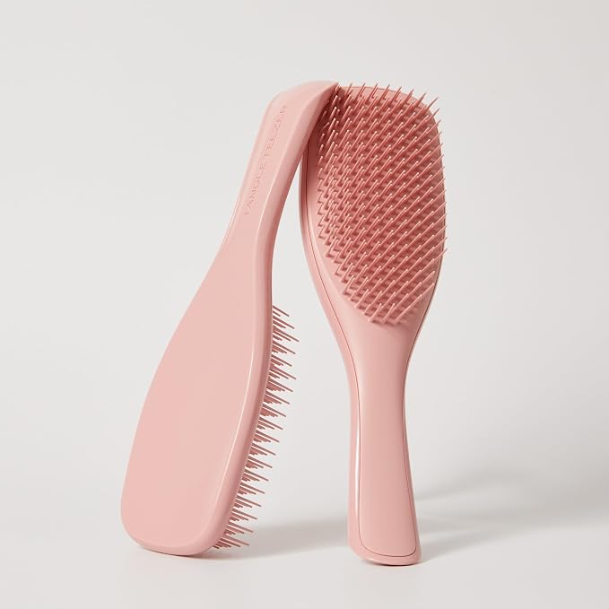 Tangle Teezer Ultimate Detangler Brush, Straight to Wavy, Summer Rose | Patented two-tier, regular-flex teeth reduce breakage & split ends on wet or dry hair; Shower-friendly hairbrush for all ages