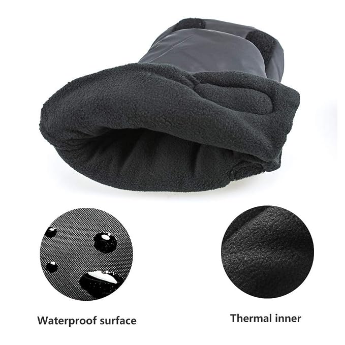 Winter Stroller Gloves, Universal Stroller Mitten, Waterpoof, Windproof, Stroller Hand Muff, Warmmuffs, Accessories, Extra Thick, Anti-Freeze