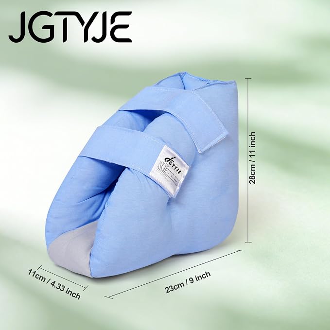 JGTYGE Heel Protectors for Pressure Sores, Adjustable Heel Cushion Boots with Open Heel Design for Elderly Bedridden Patients, Ankle Support Pillow for Post Surgery Recovery & Wheelchair Use