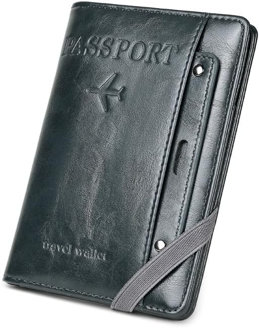 RFID Passport Wallet, RFID Passport Holder for Wallet, Essential Travel Anti-Theft Wallet Storage Case, Anti-Theft Protective Case, Lime green