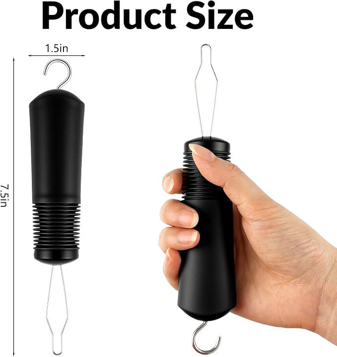 Button Hook with Zipper Pull,2 Pack Button Fastener Helper Assist Hook Tool, One Handed Adaptive Equipment Gadgets, Shirt Dressing Aid Tool for Seniors Elderly Arthritis (2 Black)