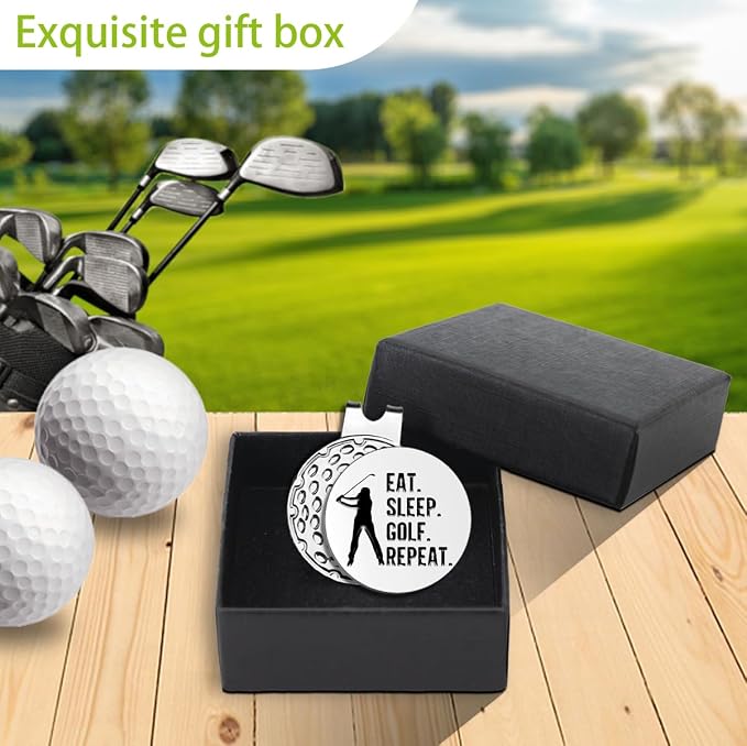 Funny Golf Ball Markers with Hat Clip, Men Golf Accessories, Birthday Retirement Golf Gifts for Dad, Husband, Grandpa, Golf Lover