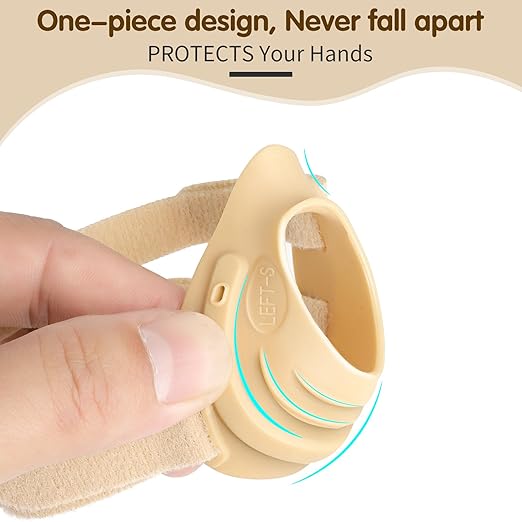 AKSO MEDICOS CMC Thumb Brace - Comfortable Thumb Splint for CMC Joint Pain, Osteoarthritis, Tendonitis, Arthritis, CMC Joint Thumb Arthritis Brace for Women & Men (Left Hand, Medium, Beige)