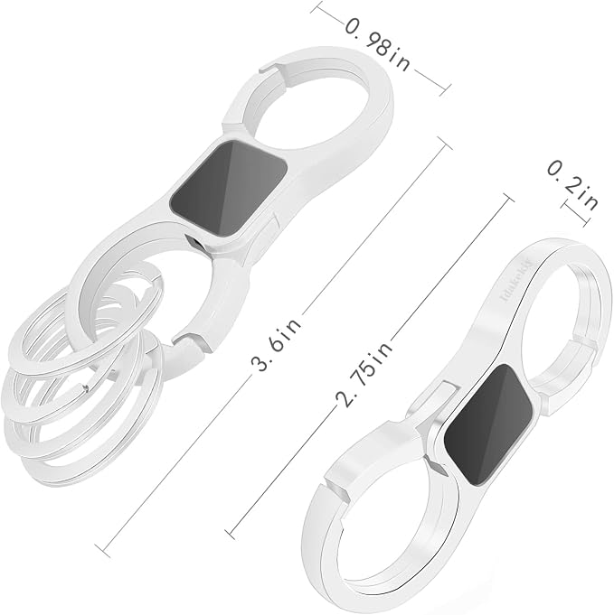 Idakekiy Key Chain Quick Release Spring with 4 Key Rings Heavy Duty Car Keychain Organizer for Men and Women