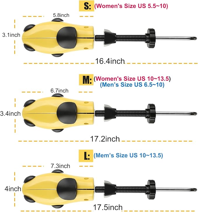 eachway Shoe Stretcher Shoe Trees,Adjustable Length & Width for Men and Women