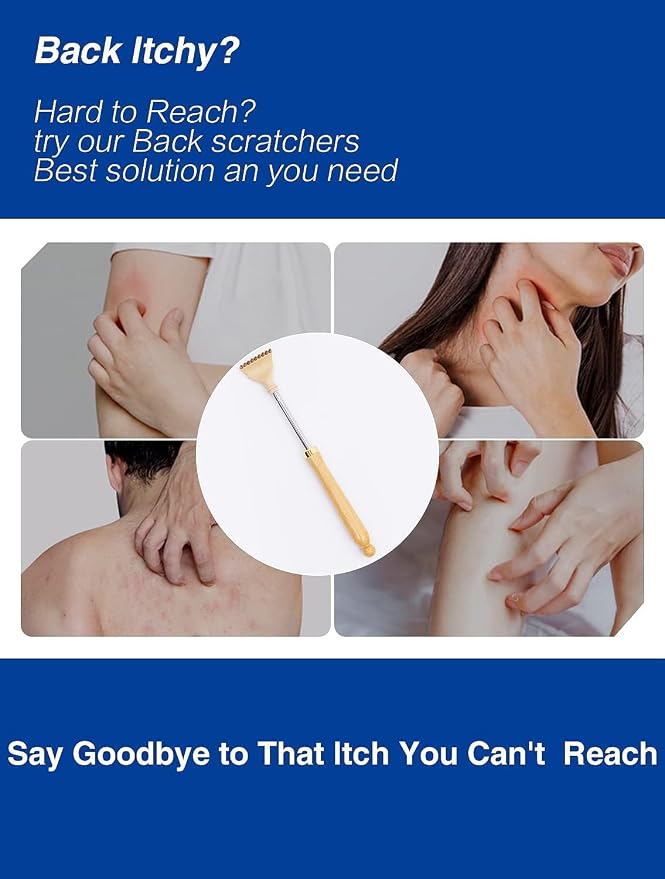 Back Scratcher, Classic Portable Extendable Bamboo Back Scratcher for Men Women with Beautiful Gift Packaging