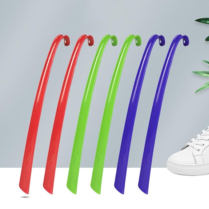 1pc fo Long Plastic Shoe Horn Remover Disability Aid Flexible Stick (red)