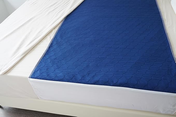 2 Pack Careboree Pee Bed Pads Bed Wetting Protection Cotton Top-Layer Waterproof Underpads 34"X36" Twin Size with 21" Wings for Incontinence Adults，The Elderly Kids Pets