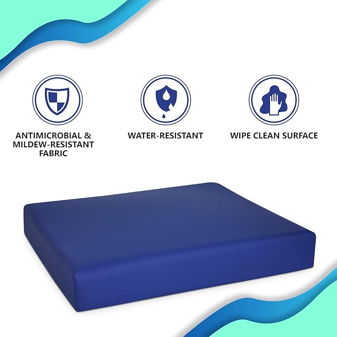 NYOrtho Gel Cushion for Wheelchair - Cooling Gel Cushion for Sitting - Non-Slip Cover - Water-Resistant - Gel Pad for Office Chair - Wheelchair Cushions - Gel Office Chair Cushion - Made in USA