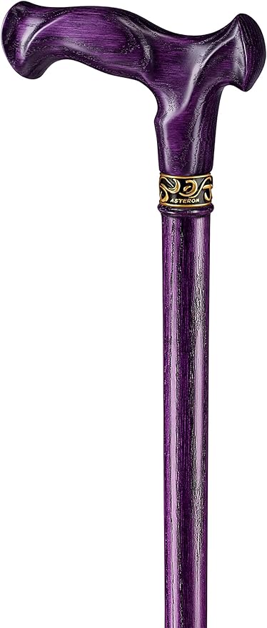 Asterom Walking Cane for Men & Women - Handmade, Ergonomic, Wooden Canes - Cool Walking Sticks for Seniors