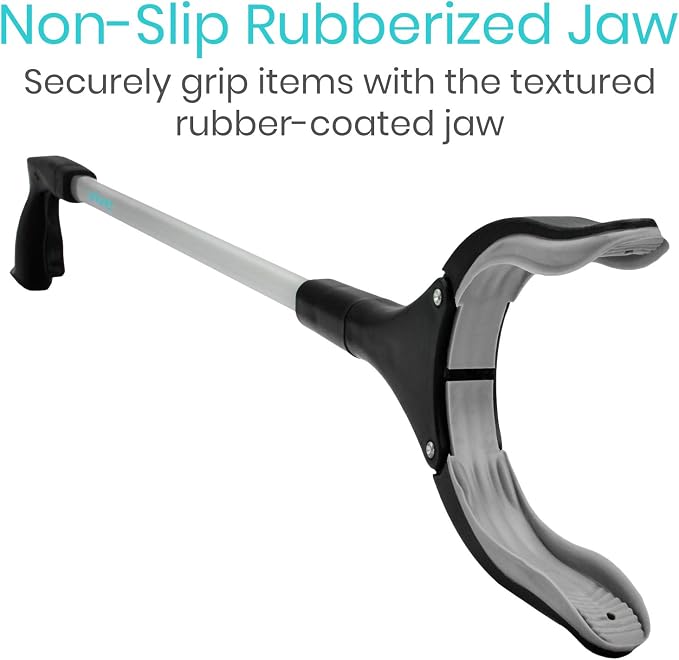 Vive Reacher Grabber 32" - Extra Long Mobility Aid - Rotating Hand, Heavy Duty Grip Arm - Reaching Assist Tool for Trash Pickup, Litter Picker, Garden Nabber, Disabled, Handicap Arm | Duty Grip Arm - Reaching Assist Tool for Trash Pickup, Litter Picker...