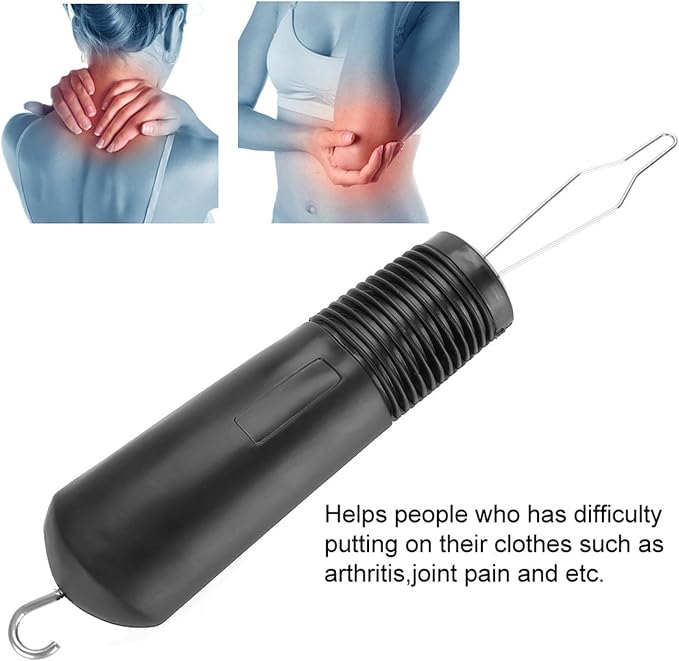 Button Hook with Zipper Pull Helper,Clothes Zipper Helper,Button Puller Aid, Aid Zipper Pull Auxiliary Tool for Arthritis & Joint Pain Patients