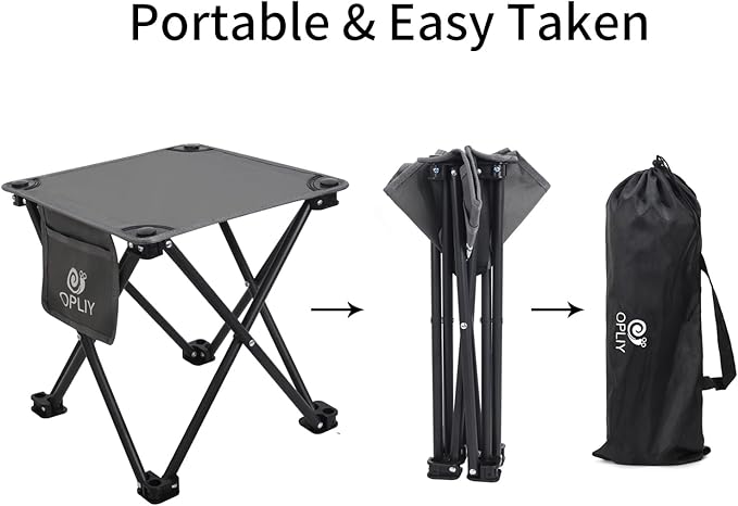 Camping Stool 2 Pack,13.5 Inch Portable Folding Stool for Outdoor Gardening and Beach Hiking Fishing,Foot Stool with Carry Bag (Gray)