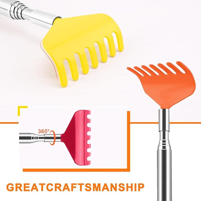 8 Pack Back Scratcher Bulk Christmas Stocking Stuffers for Adults | Prizes for Adults, White Elephant Gifts, Birthday Gag Small Gift, Mothers Fathers Day Dad Gifts, Easter Basket Stuffers