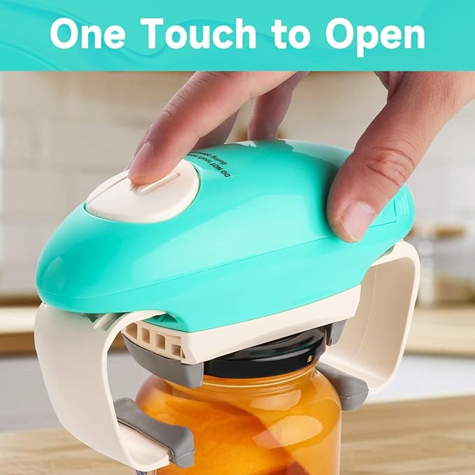 Electric Jar Opener, One Touch Automatic Jar Opener with Less Effort for Seniors with Arthritis, Weak Hands