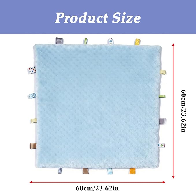 Fidget Blanket for Adults with Dementia, Sensory Mat for Alzheimers Patients, Dementia Activites for Senior (Light Blue)