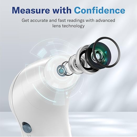 Alcedo Forehead and Ear Thermometer for Adults, Kids, and Baby | Touchless, Instant Read, Medical Grade, Accurate Digital Infrared Thermometer, Pouch & Batteries Included