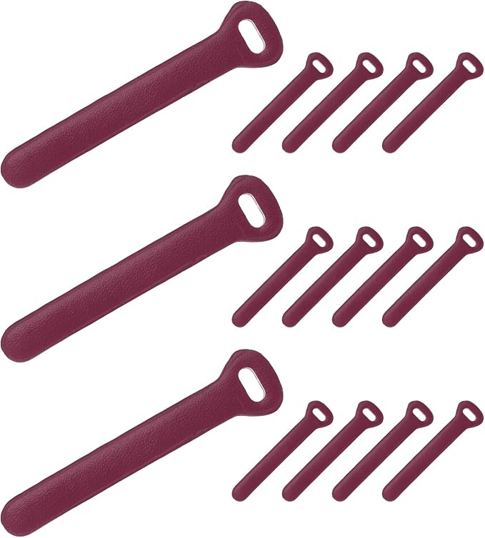 PATIKIL 15Pcs Leather Zipper Pull, 2.6" Replacement Zipper Puller Extender Backpack Luggage Sliders for Handbags Suitcases Bags Wallets Jackets Coats Pull Tabs, Dark Red