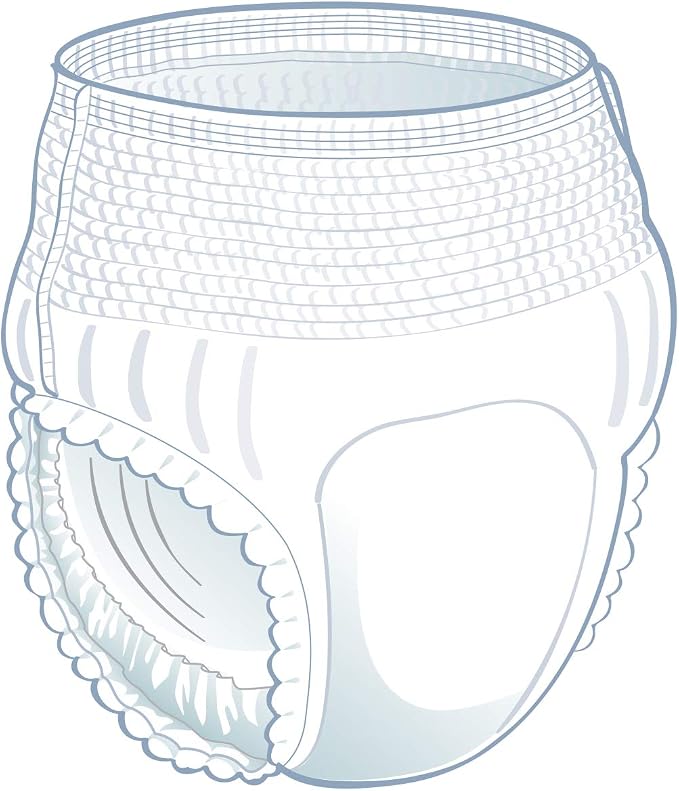FitRight Super Adult Incontinence Underwear, Maximum Absorbency, Medium, 28-40, 4 Packs of 20 (80 Total)