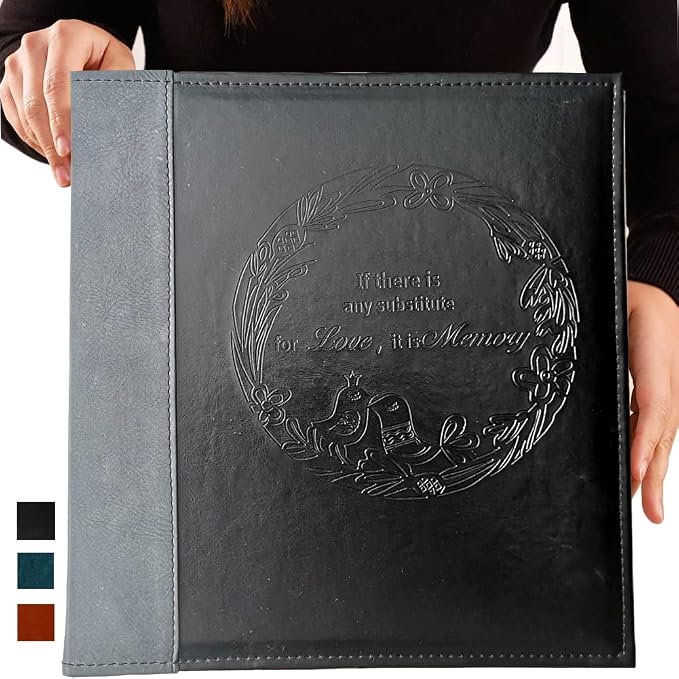 4x6 Photo Albums 600 Pockets, Large Capacity Photo Book with Vintage Leather Cover, Family, Baby, Wedding Photo Album (Black)