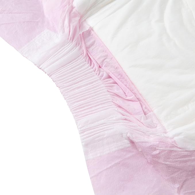 CutiePlusU Adult Diapers Sample 3 Pieces Adult Brief Diaper Incontinence Underwear Pink Cute Toddler (Medium 28"-38")