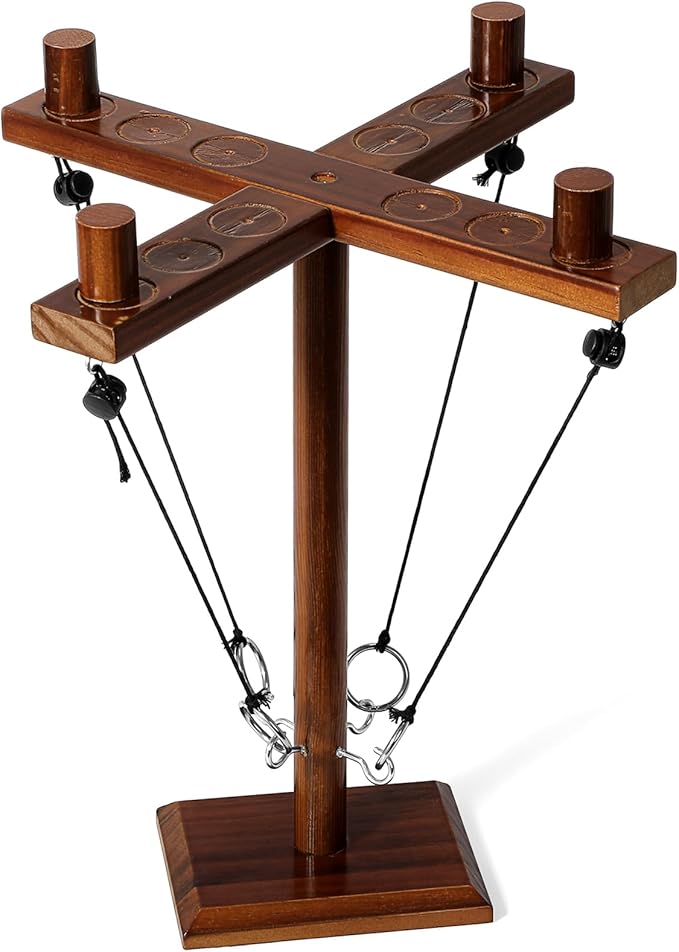 Hook and Ring Game Large Ring Toss Game for Adults Family Party Bar Indoor Outdoor Homes Yard Multiplayer Play Patio Decor
