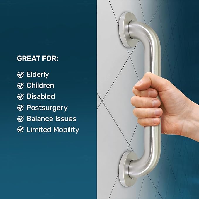 Highcraft Grab Bar for Bathtubs and Showers, Shower Grab Bars for Seniors and Elderly, Safety Bar for Bathroom 42" x 1.5" ADA Compliant Grab Bar, Heavy Duty Stainless Steel Shower Handle Wall Mount