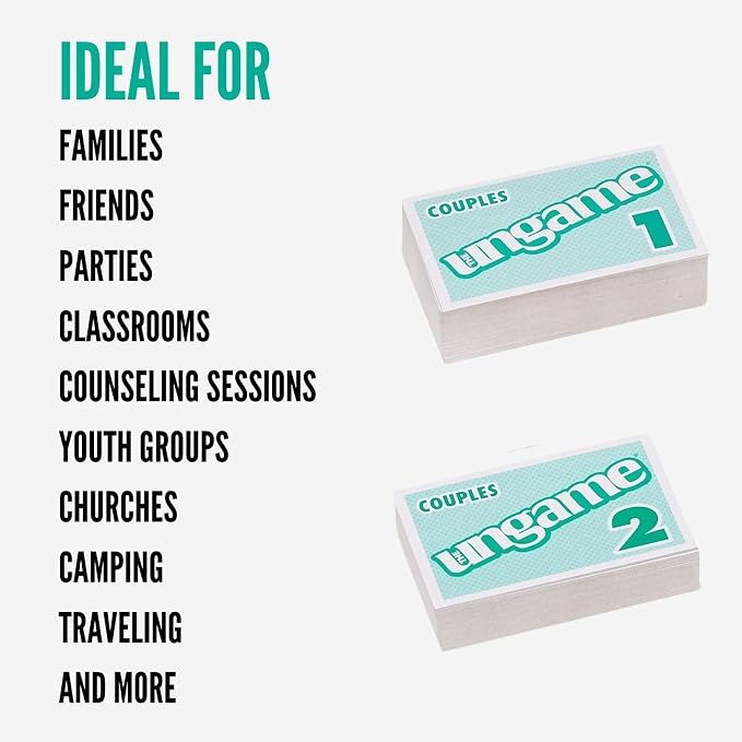 POCKET UNGAME - Couples - non-competitive card game for couples to discuss, share values & self express - get closer to your partner - Age 18+
