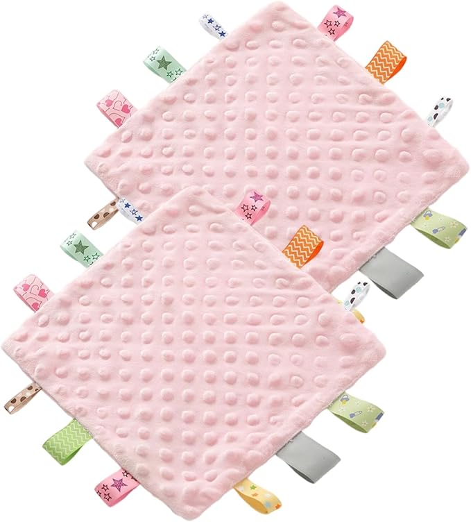 Fidget Blanket for Adults with Dementia,Autism Sensory Products,Sensory Mat for Senior,Activities for Alzheimers Patients,Gift for Dementia Patients,Sensory Toys for Autism (Pink (2 Pack))