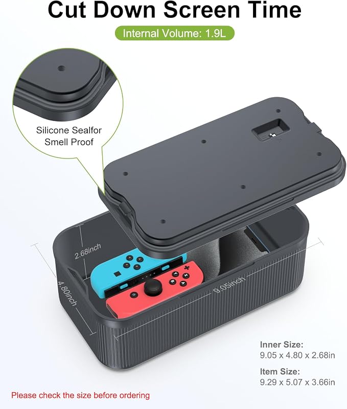 ySky Lockable Storage Box with Combination Code - Secure Medicine Safe box, Phone Jail & Snack Container for Refrigerator, Home, Office, Travel - Durable Multi-Purpose Lock Box (Navy)