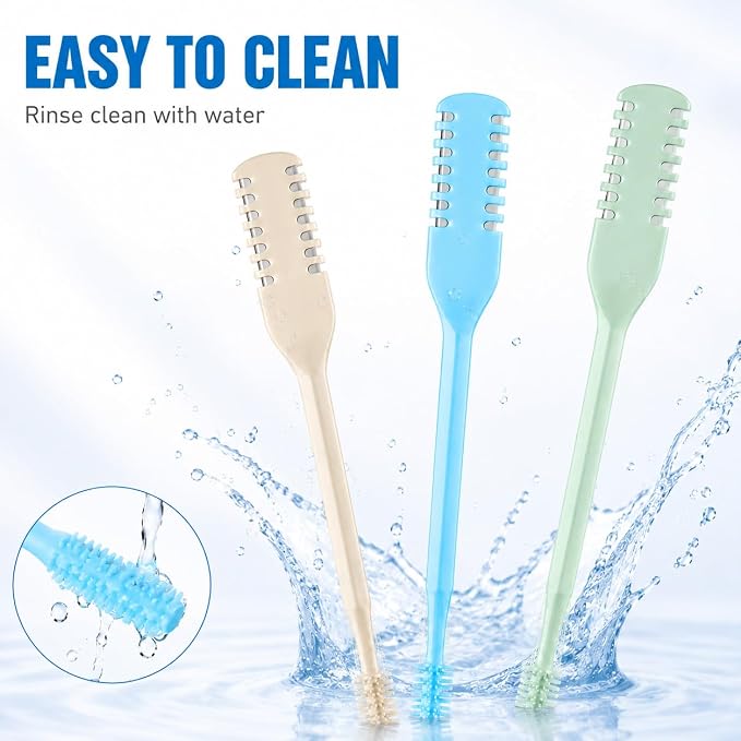 5PCS 2-in-1 Nose Hair Trimmer for Men & Women, Portable Double-Sided Manual Nasal Hair Cutter with 360° Rotating Stainless Steel Blades, Safe Nose Hair Remover for Home & Travel