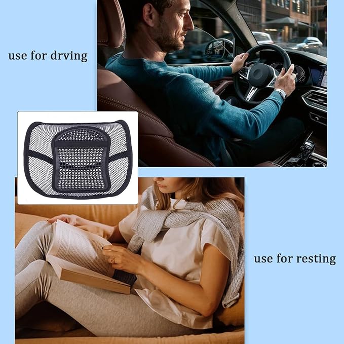 Lumbar Support with Breathable Mesh, Mesh Back Lumbar Support Office Chair Lumbar Support Pillow Posture Cushion and Lower Back Support Pain Relief