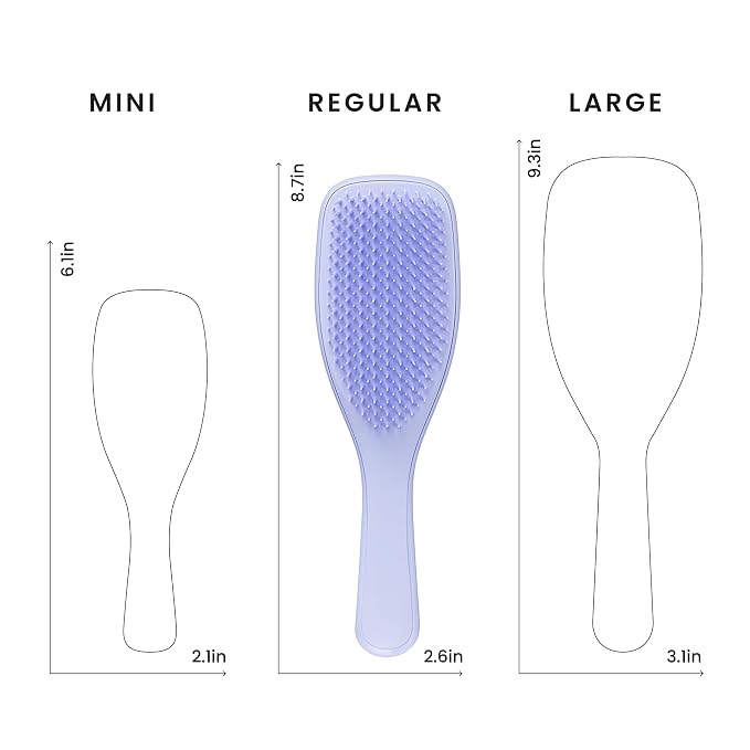 Tangle Teezer Ultimate Detangler Brush, Straight to Wavy, Sweet Lavender | Patented two-tier, regular-flex teeth reduce breakage & split ends on wet or dry hair; Shower-friendly hairbrush for all ages