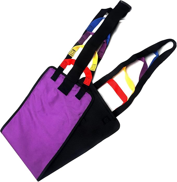 Stand Assistance Belt Patient Lift Sling Heavy Duty Transfer Sling for Movement Padded Patient Transfer Assist Belt Quicker Easier Safer Transfers & Toileting Lift Sling for Elderly (Pink Purple)