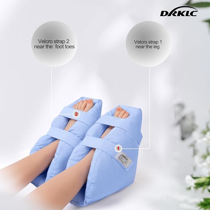 Heel Protectors Cushion for Pressure Sores,Adjustable Foot Support Boot Surgery Recovery Supplies for Elderly Bedridden Pressure Ulcer Cushion Ankle Pillow for Bed, Wheelchairs