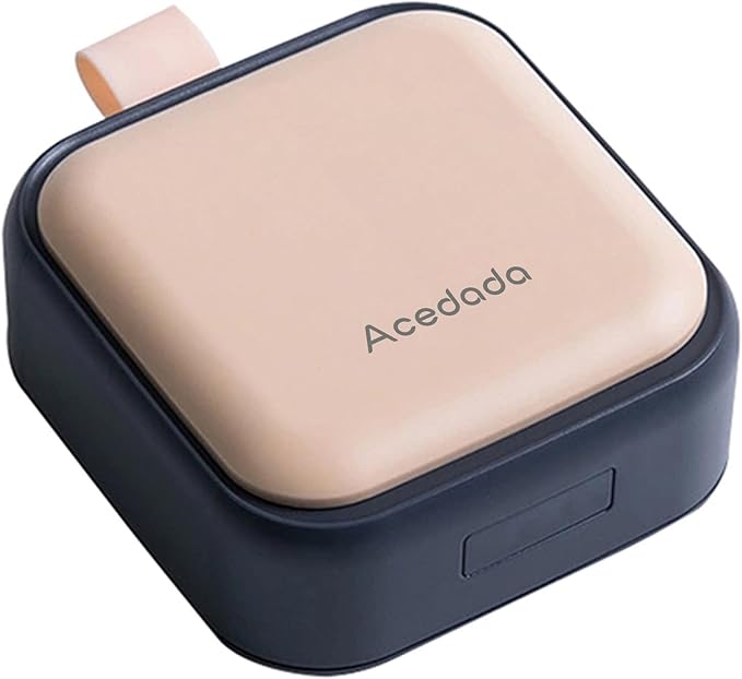 Small Pill Case, Cute Pill Box - Acedada Travel Daily Pill Organizer, Portable Pretty Pill Container for Purse Pocket, Compact Medicine Holder for Vitamins, Fish Oils, Supplements, Pink