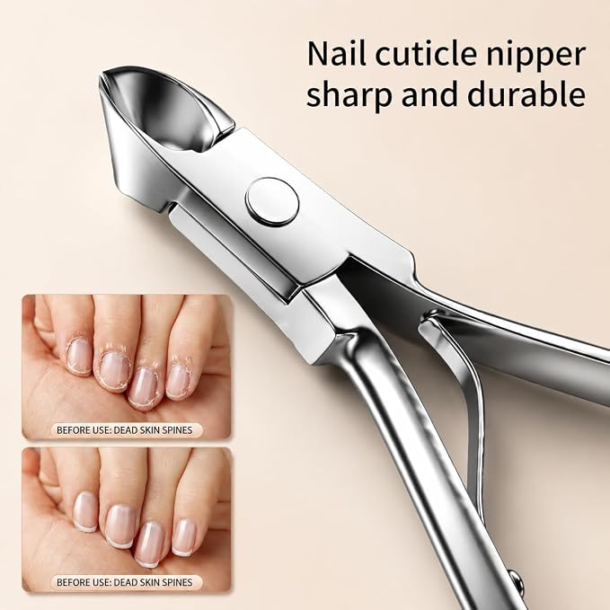 Manicure Set, Stainless Steel Nail Clipper Set with Luxurious Travel Case | 12-Piece Set with Thicker Steel, Precision-ground Cutting Edges, and Smooth-finished Tools for Clean, Precise Trimming.