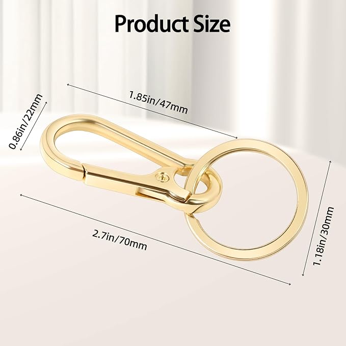 2 Pcs Metal Keyring Chain Ring Holder Keys Organizer for Home Car Keys, Key Finder, Car Keychain