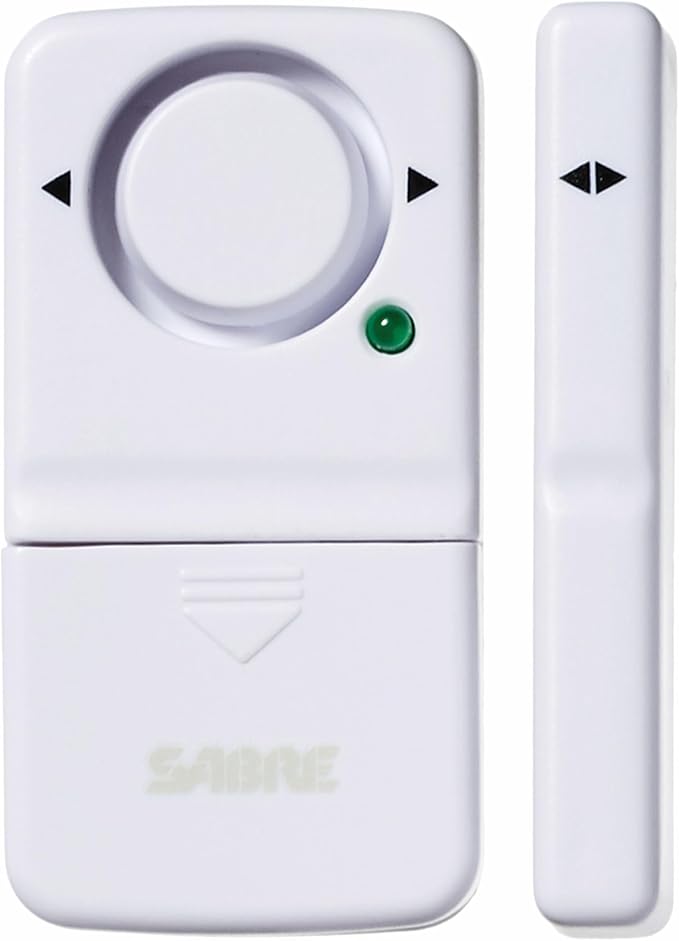 SABRE Wireless Home Security Door Window Burglar Alarm with LOUD 120 dB Siren, DIY EASY to Install, White