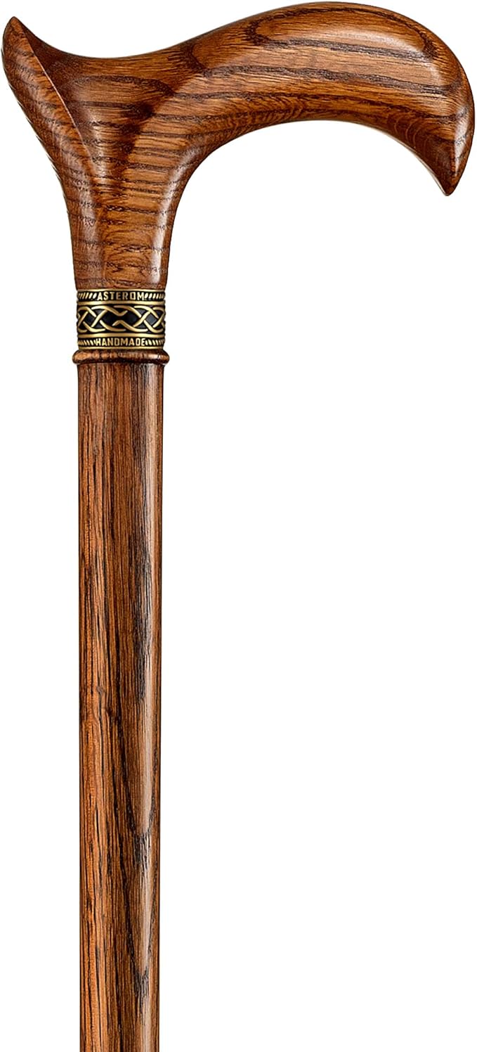 Asterom Walking Cane - Handmade, Ergonomic, Wooden - Canes for Men & Women - Walking Sticks for Seniors, Unique, Wood