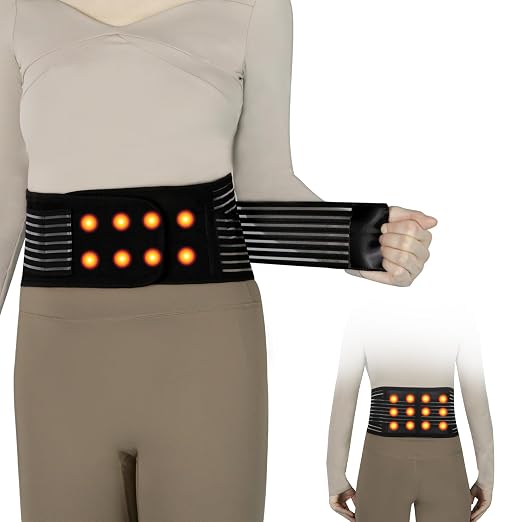 Back Support with Magnet, Tourmaline Magnetic Back Braces for Lower Back Pain Relief, Self Heating & Soothing Back Support Belt, Lumbar Support Belt for Herniated Disc/Sciatica (Small)