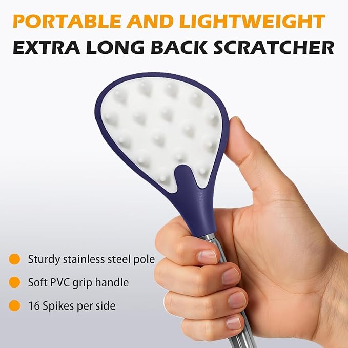 Back Scratcher for Adults 23.5 inches | Back Itch Relieve | Extendable Scratcher for Men Women Portable and Lightweight Purple