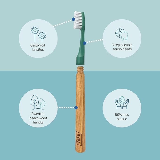 TePe Choice Toothbrush - (3 Replaceable Brush Heads)