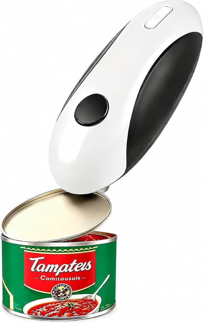 NOTUSIUY Rechargeable Auto Electric Can Opener, Hands-Free Smooth Edge, One-Touch Safe Opener for Seniors, Ideal Kitchen Gift
