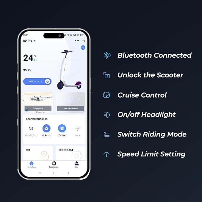 VOLPAM Electric Scooter, 350W/500W Powerful Motor, 8.5"/10" Solid Tires, 19/22Mph, 28/23/21/16 Miles Max Range, Dual Braking
