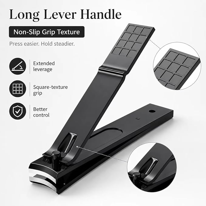 Aogeili Nail Clippers Set, Toenail Clippers & Fingernail Clipper Cutters, Ultra Sharp Stainless Steel Tools, Wide Jaw for Thick Nails, Heavy Duty Manicure Kit for Men Women Seniors