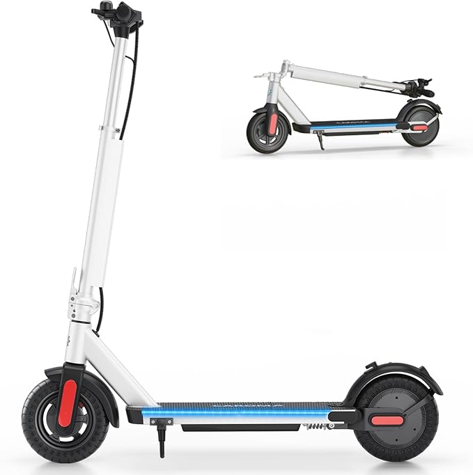 Caroma Electric Scooter with Seat Option,500/350W Motor Up to 25/20 Miles Range & 25/20 MPH Speed,9" Tires,Adjustable Electric Scooter for Adults,Foldable Commuting