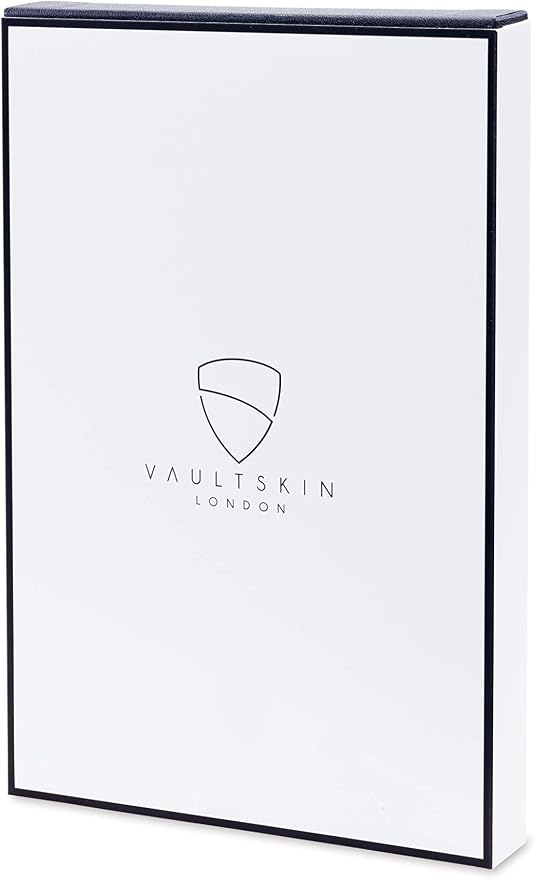 Vaultskin KENSINGTON Passport Holder for Travel, RFID Wallet (Turquoise) | Slim genuine leather book cover, small case for men and women, inner sleeve, cards, cash, scan blocking protection, gift box
